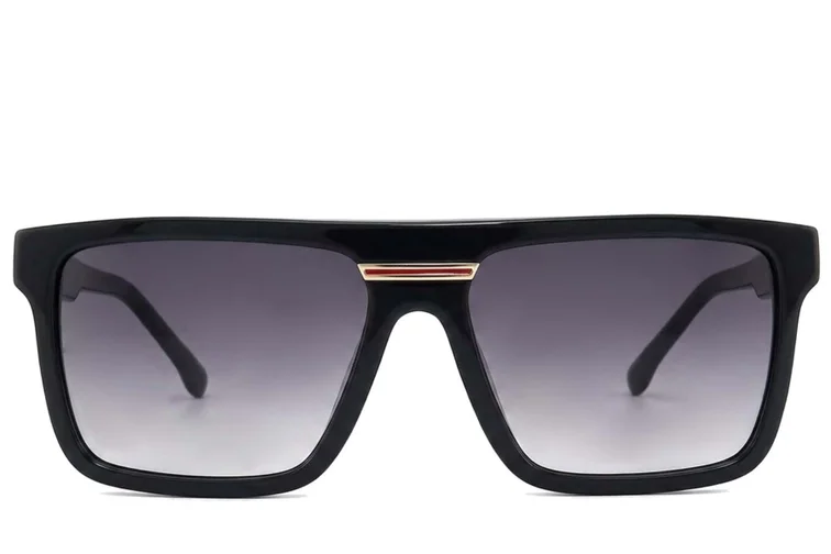 Aviator Black Acetate Sunglasses #BS2012-1302