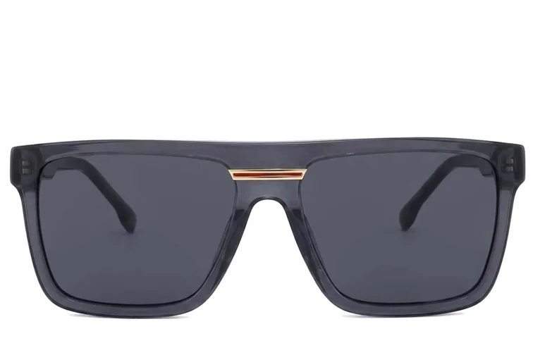 Graue Aviator-Sonnenbrille aus Acetat #BS2012-1303