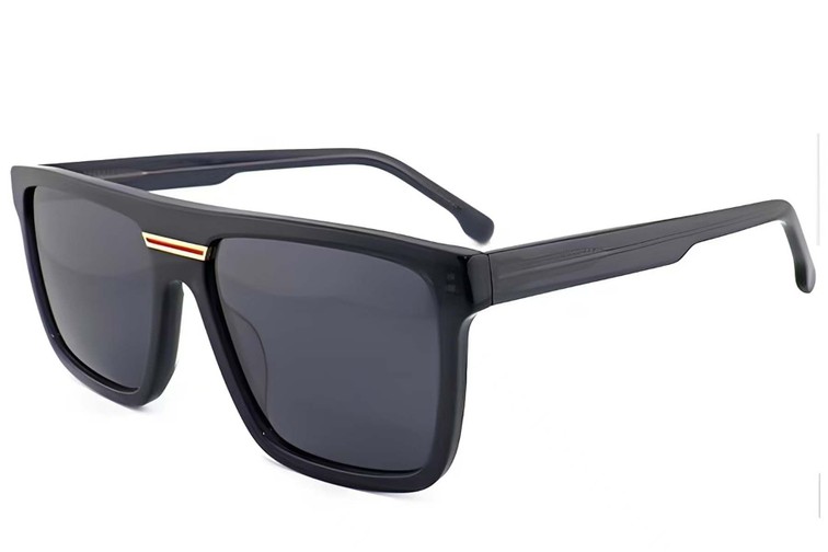 Lunettes de soleil aviateur en acétate gris #BS2012-1303
