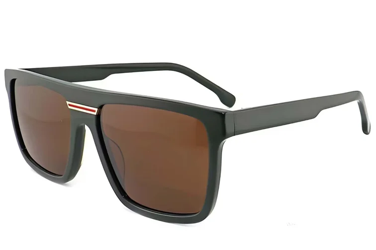 Gafas de sol de aviador de acetato gris #BS2012-1304