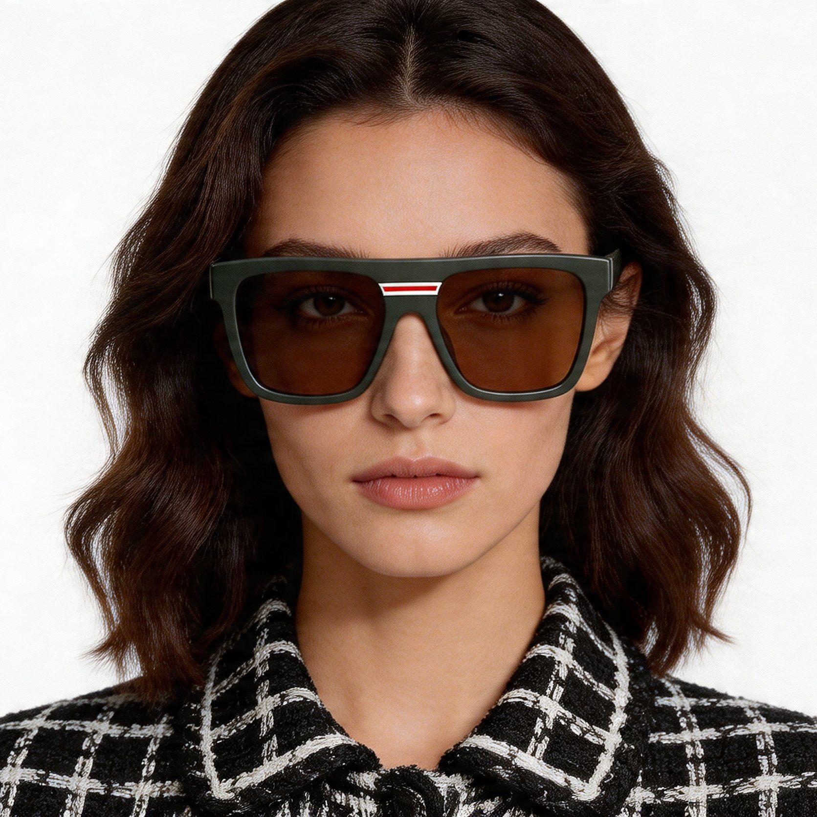 Aviator Grey Acetate Sunglasses #BS2012-1304