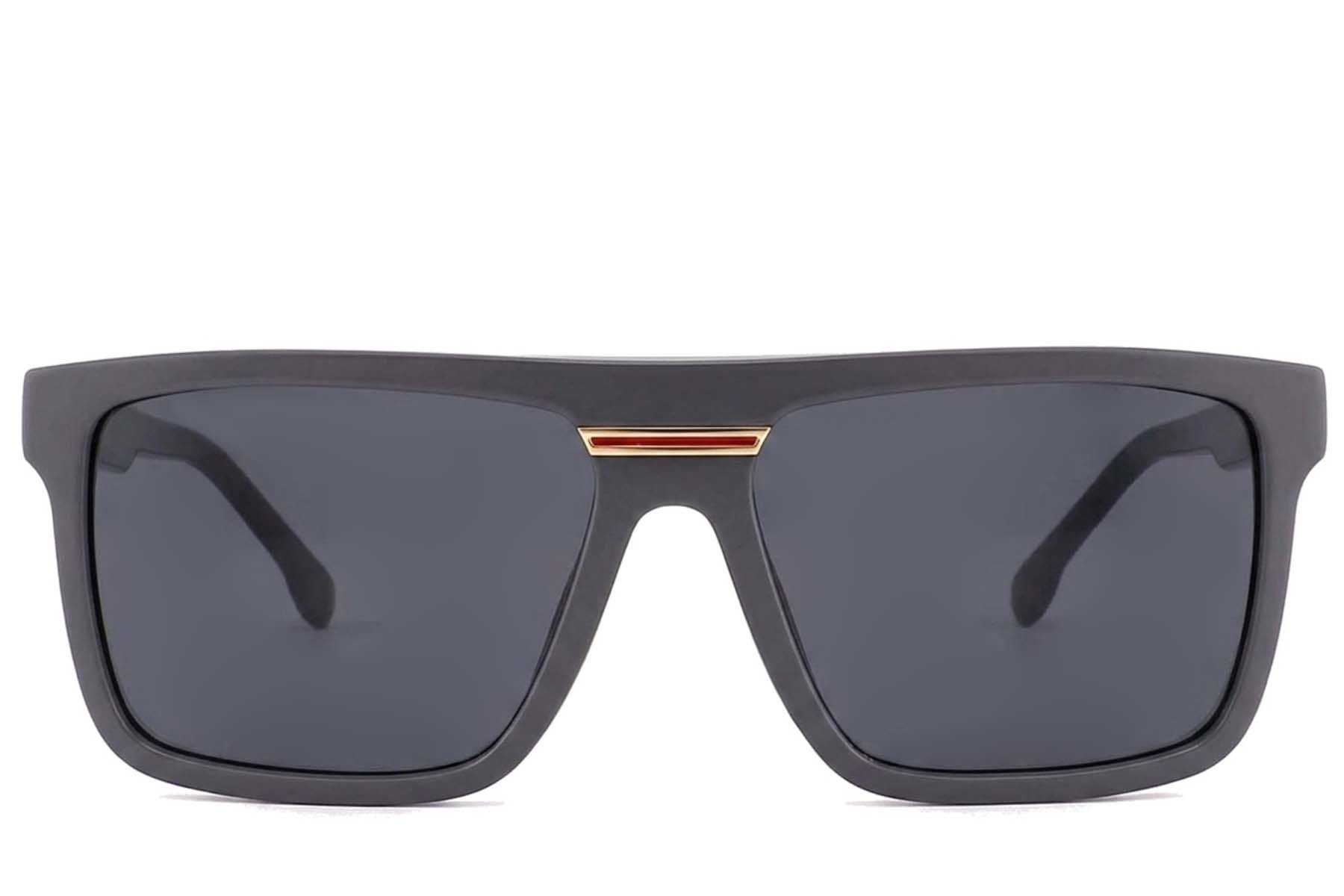 Lunettes de soleil aviateur en acétate gris #BS2012-1305