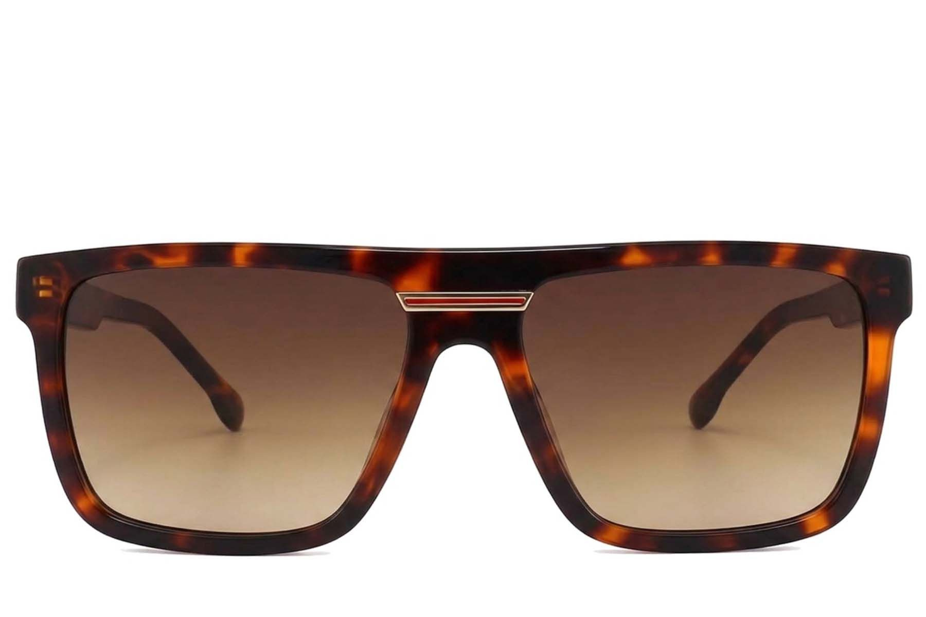 Lunettes de soleil aviateur en acétate écaille de tortue #BS2012-1306