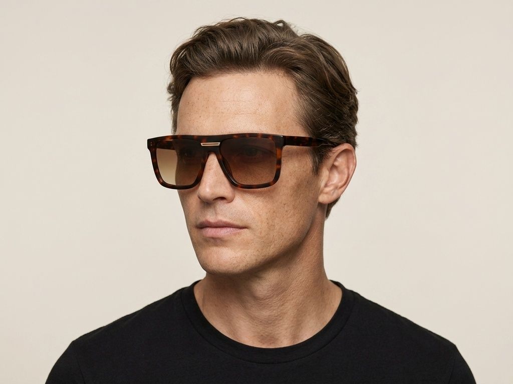 Aviator Tortoiseshell Acetate Sunglasses #BS2012-1306
