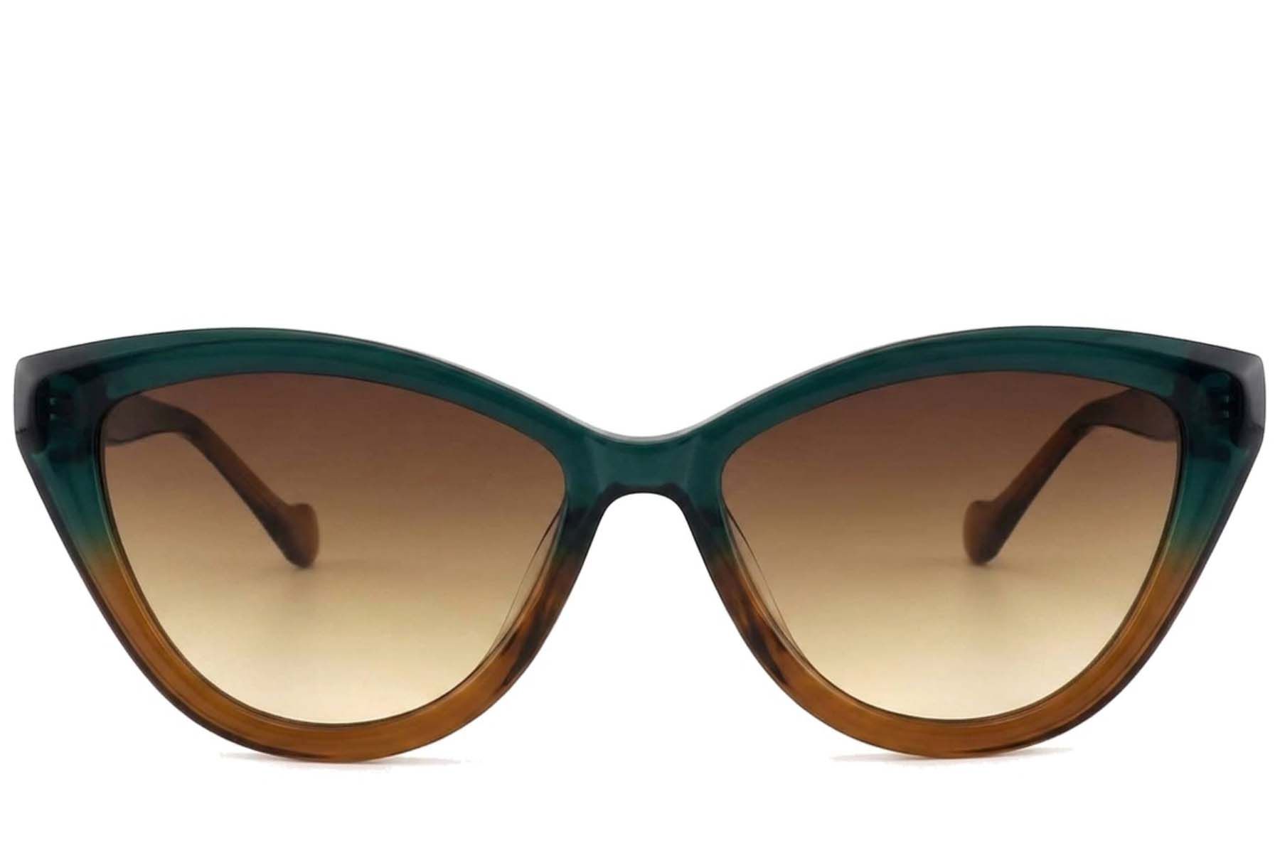 Lunettes de soleil papillon en acétate marron #BS2012-1308