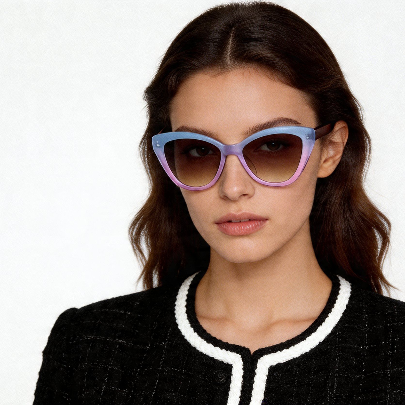 Sonnenbrille „Butterfly Purple Acetat“ #BS2012-1309