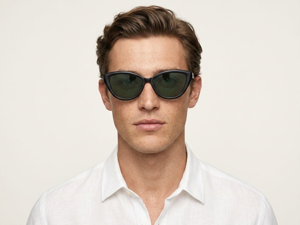 Occhiali da sole Butterfly in acetato nero #BS2012-1312
