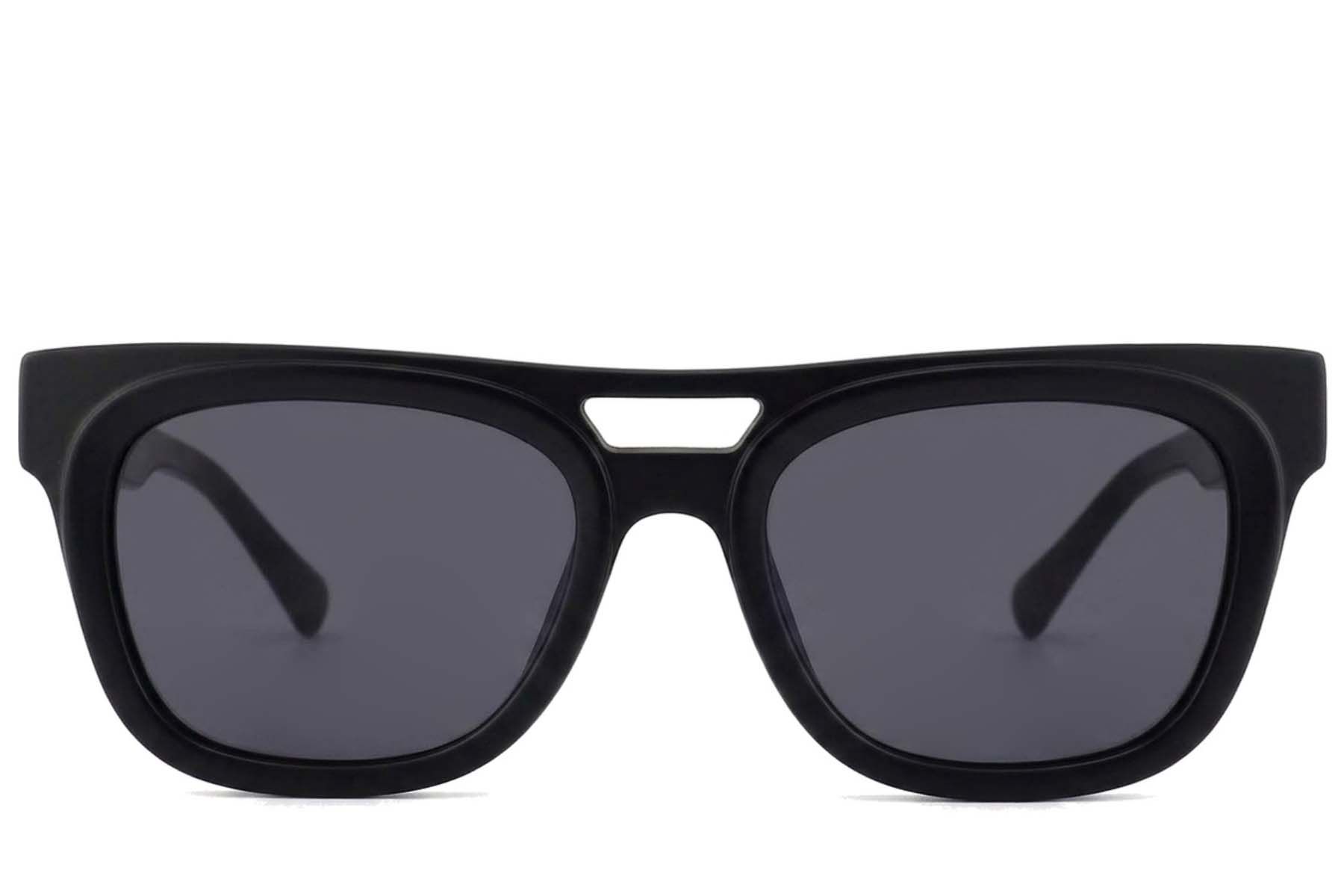 Lunettes de soleil aviateur en acétate noir #BS2012-1313
