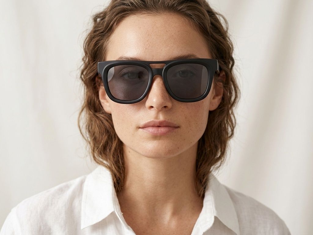 Aviator Black Acetate Sunglasses #BS2012-1313