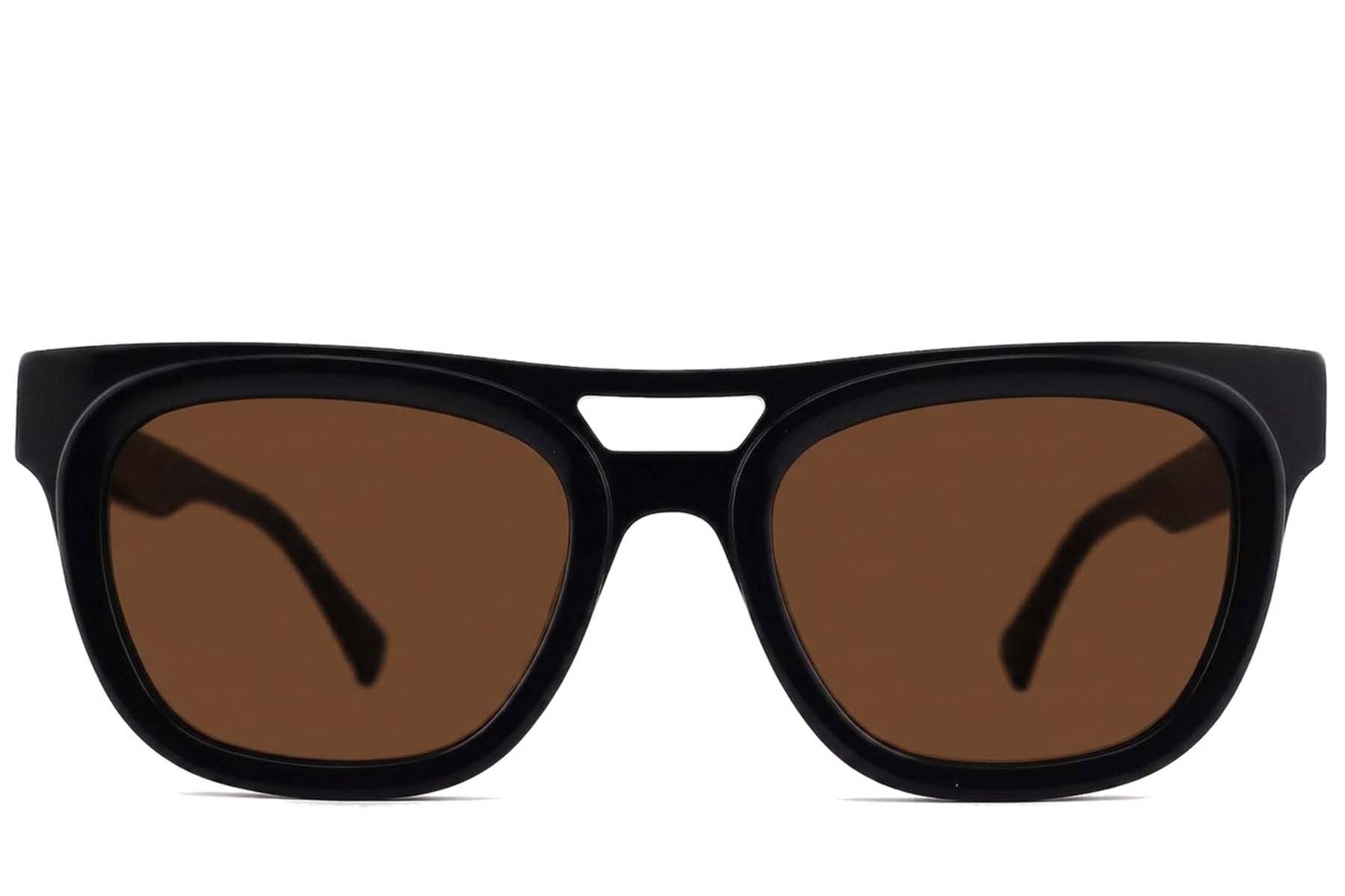 Lunettes de soleil aviateur en acétate noir #BS2012-1314