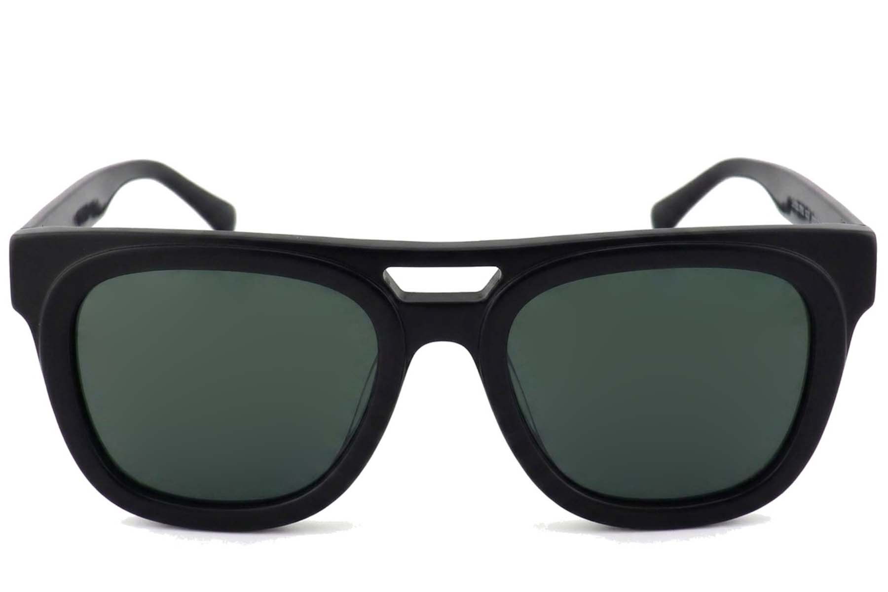 Lunettes de soleil aviateur en acétate noir #BS2012-1315