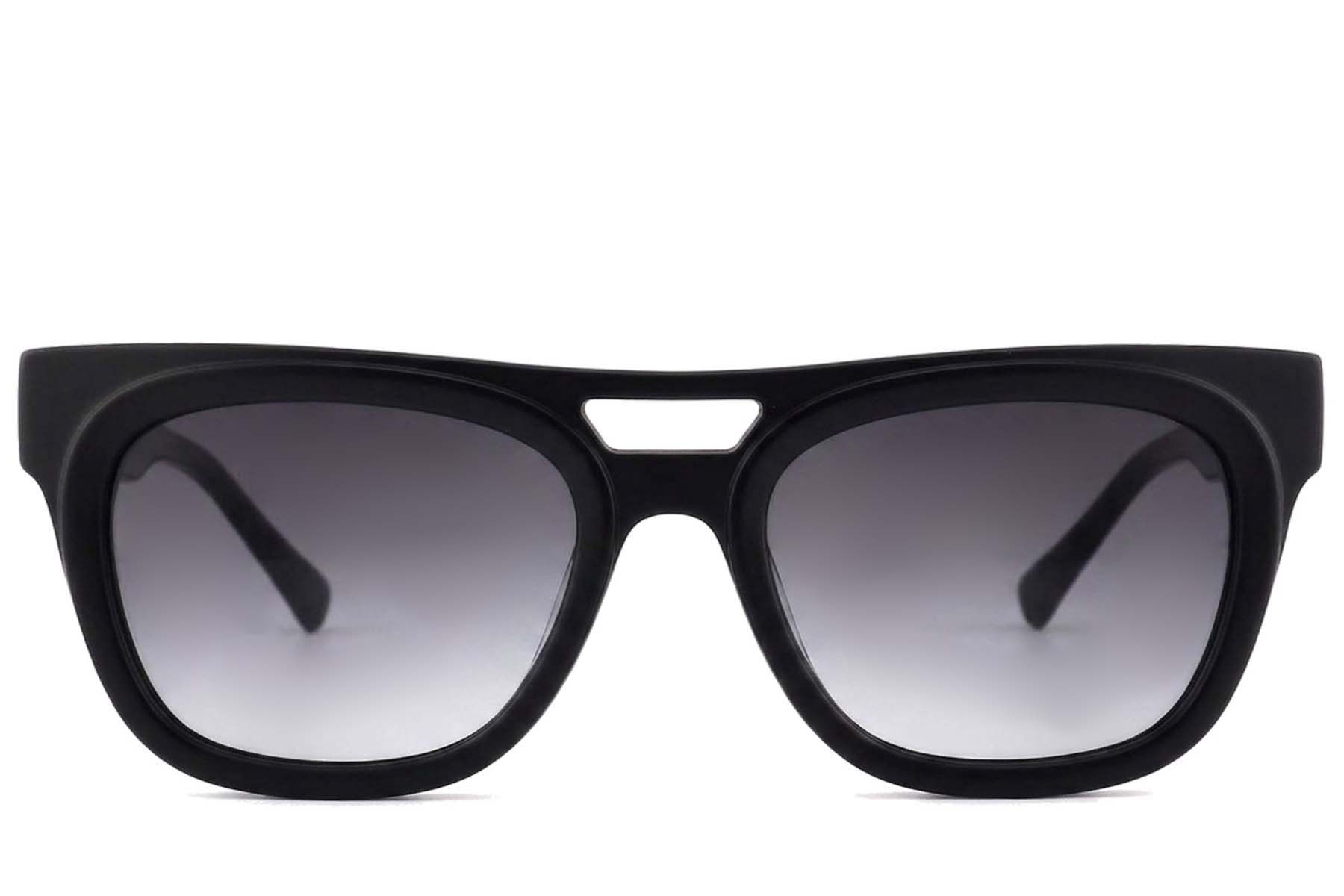 Lunettes de soleil aviateur en acétate noir #BS2012-1316