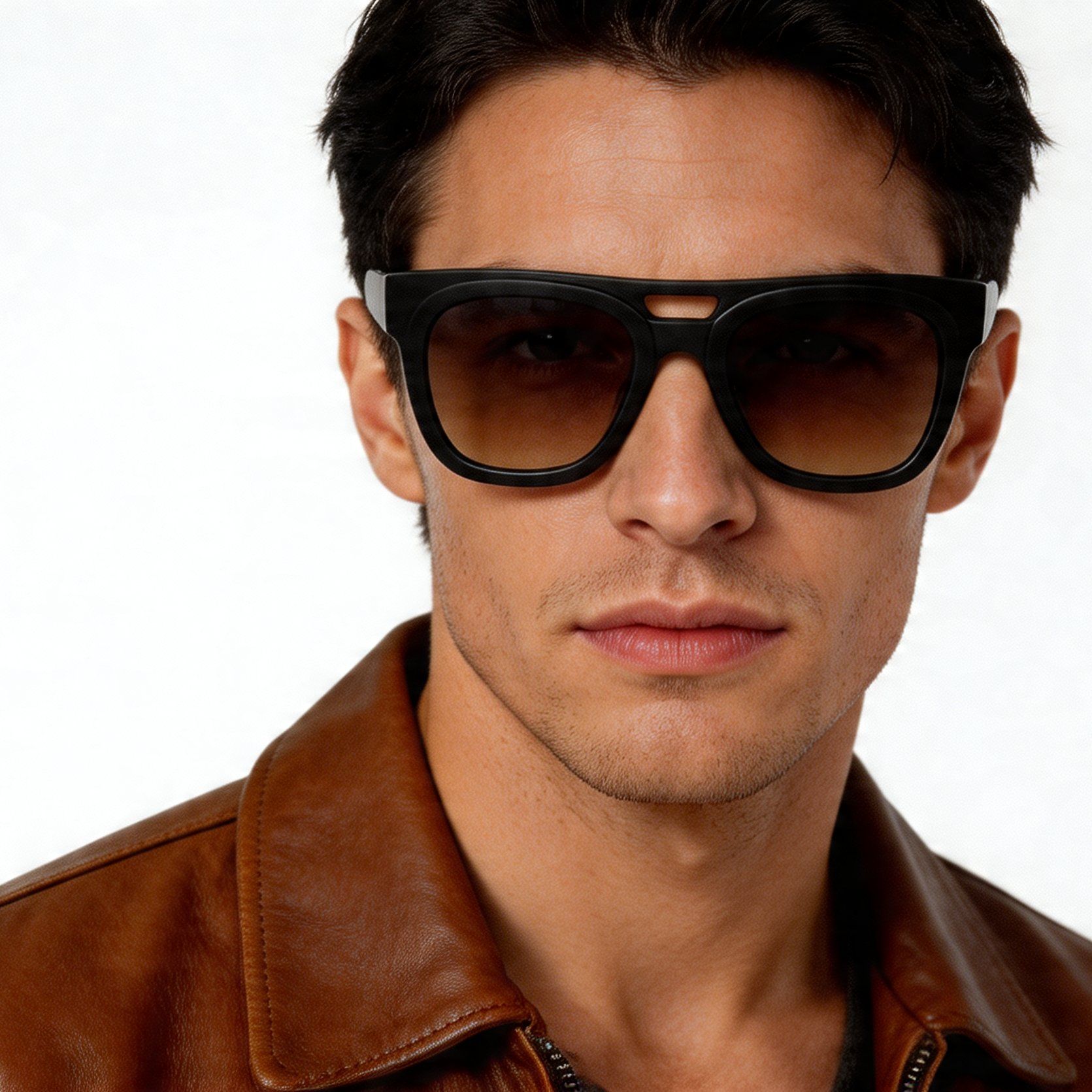 Aviator Black Acetate Sunglasses #BS2012-1317