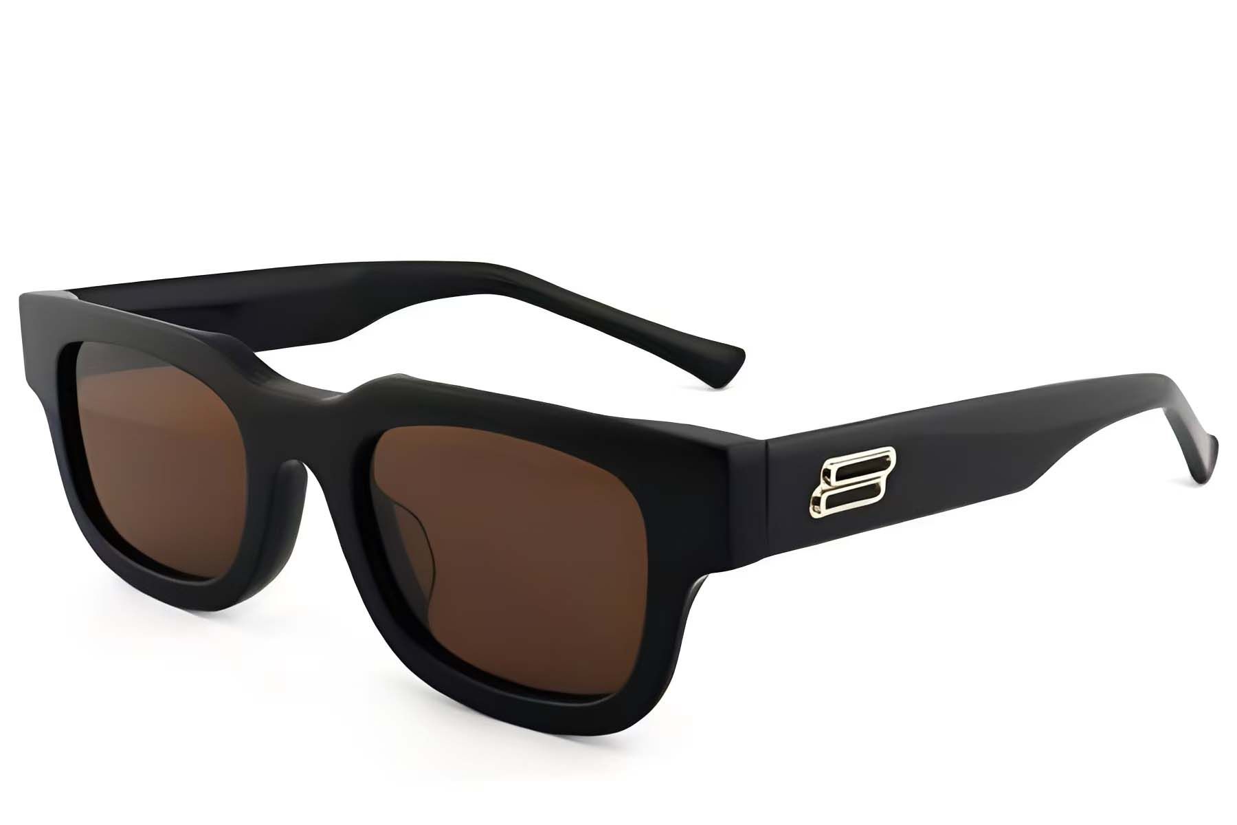Rectangular Black Acetate Sunglasses #BS2012-1320