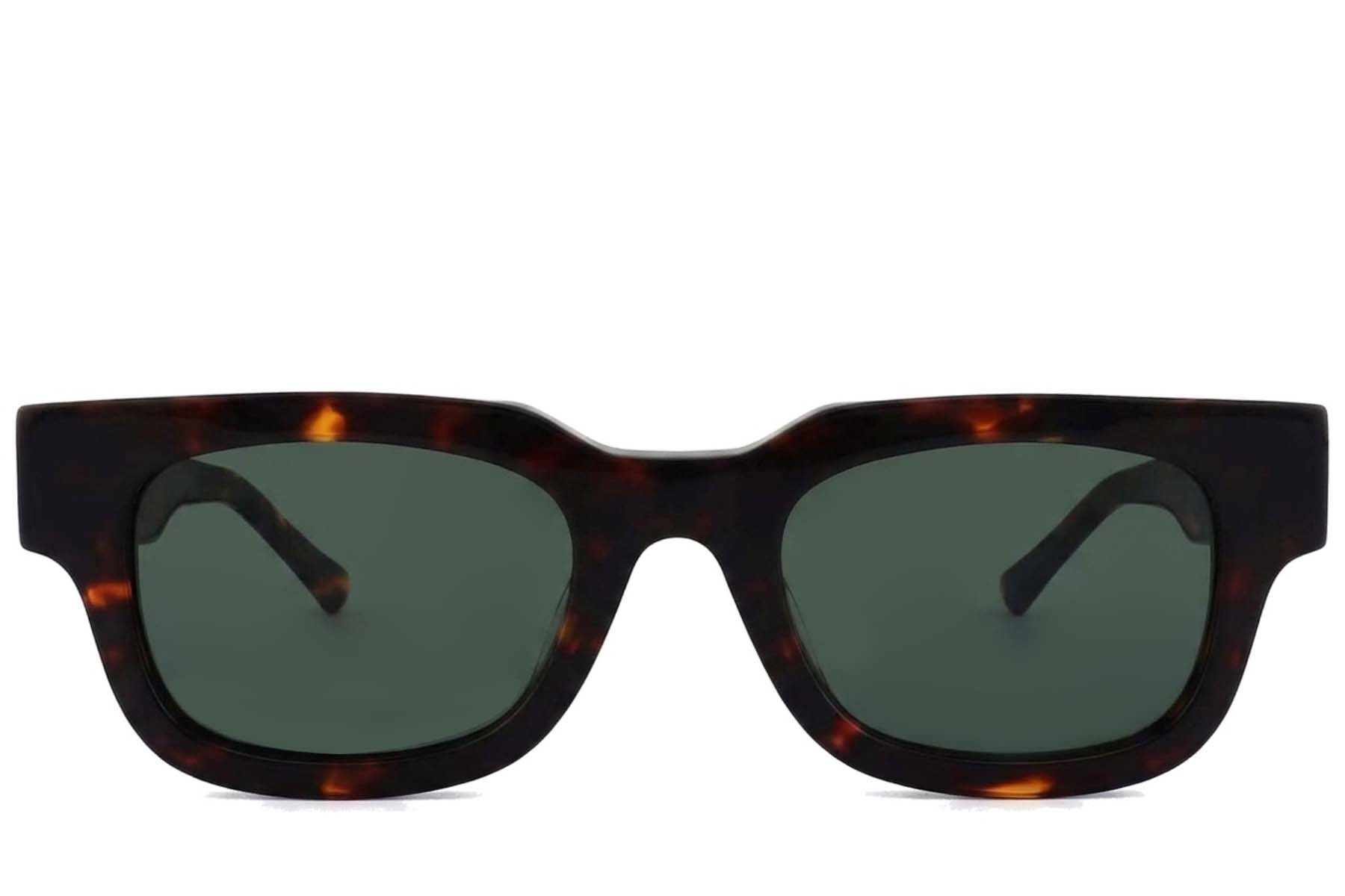 Lunettes de soleil rectangulaires en acétate écaille de tortue #BS2012-1321