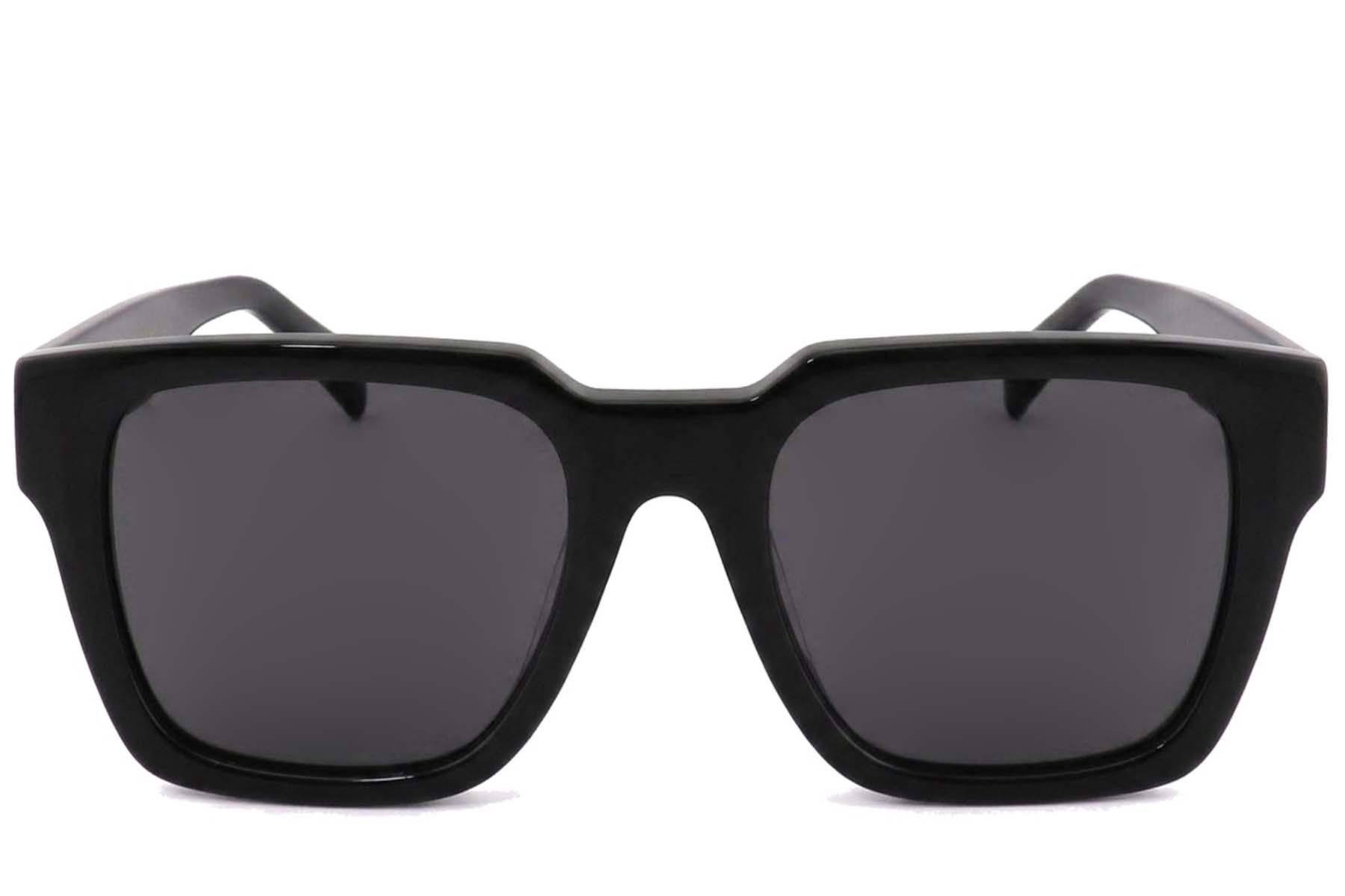 Lunettes de soleil rectangulaires en acétate noir #BS2012-1323