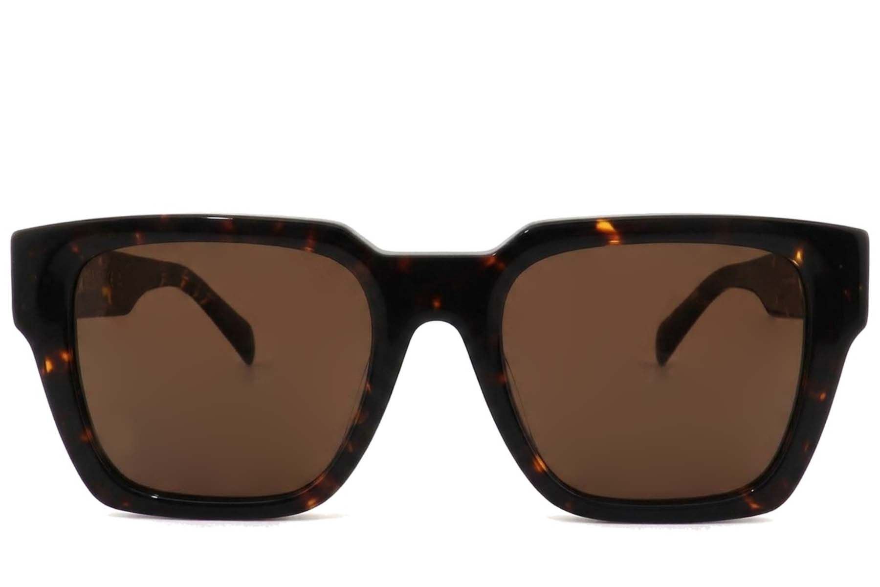 Lunettes de soleil rectangulaires en acétate écaille de tortue #BS2012-1327