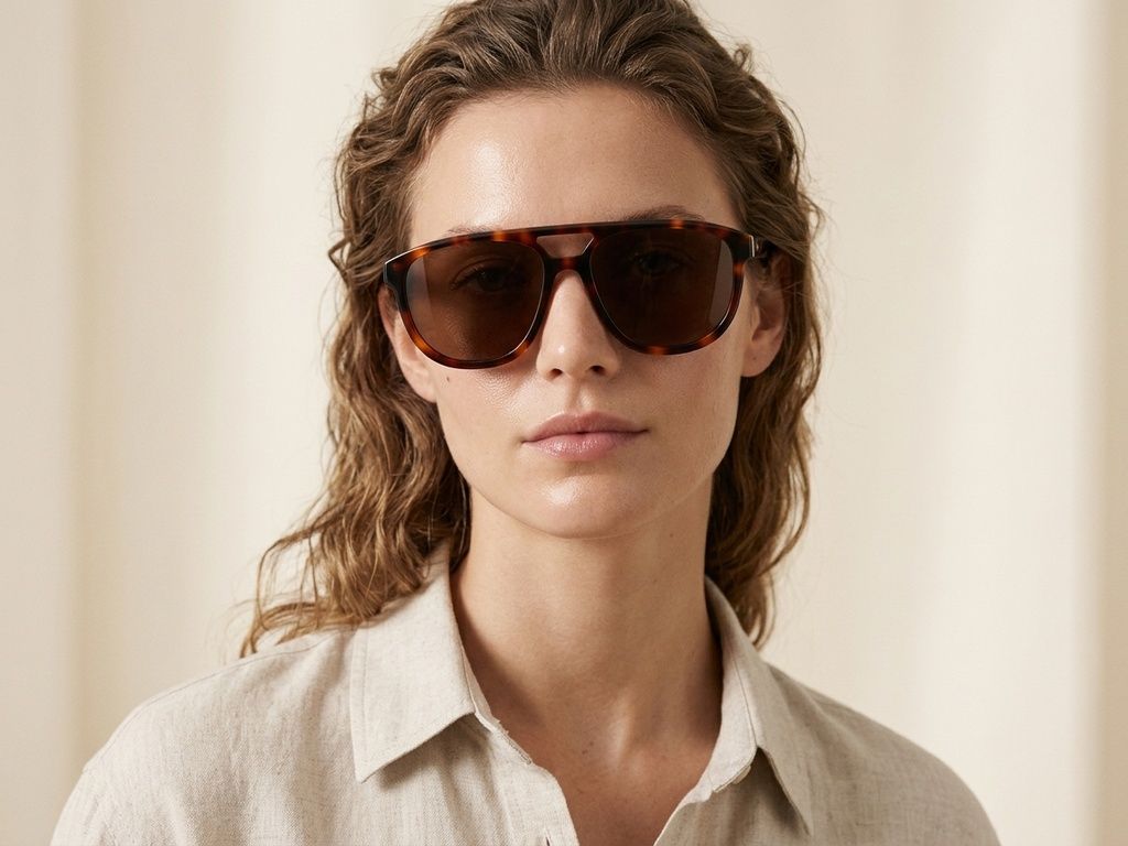 Aviator Tortoiseshell Acetate Sunglasses #BS2012-1329