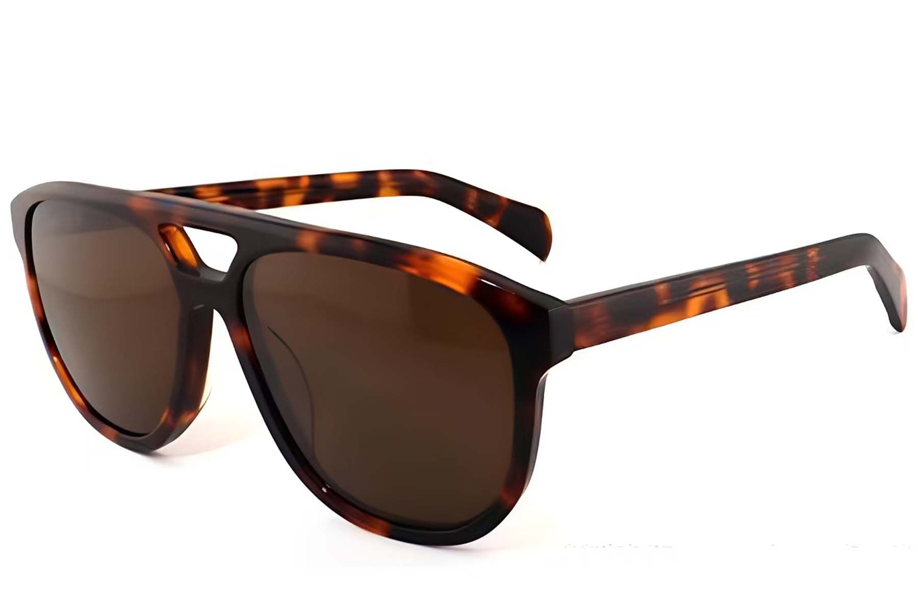 Aviator zonnebril van schildpadkleurig acetaat #BS2012-1329