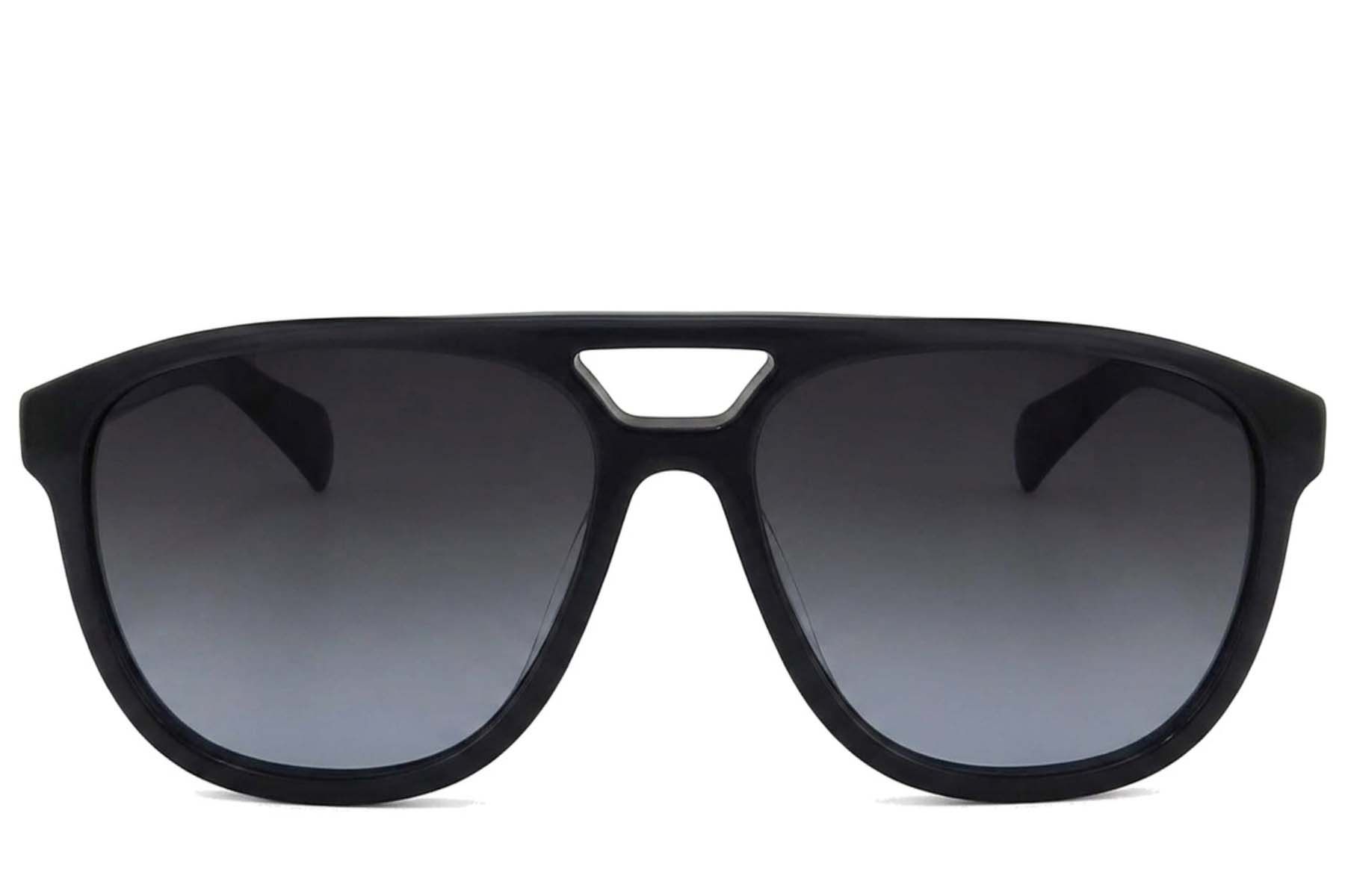 Lunettes de soleil aviateur en acétate gris #BS2012-1330