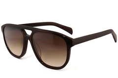 Occhiali da sole modello aviatore in acetato marrone #BS2012-1331
