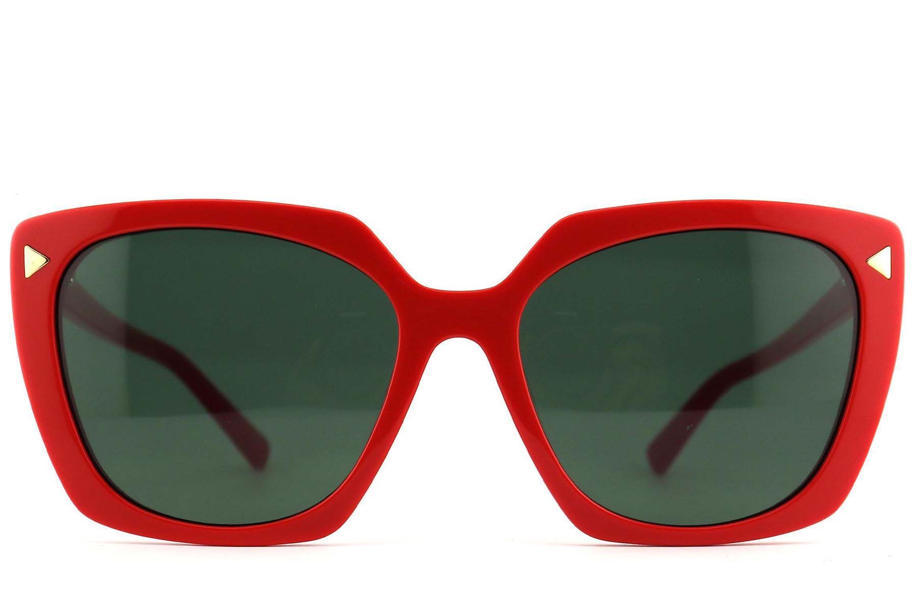 Rectangular Red Acetate Sunglasses #BS2012-1341