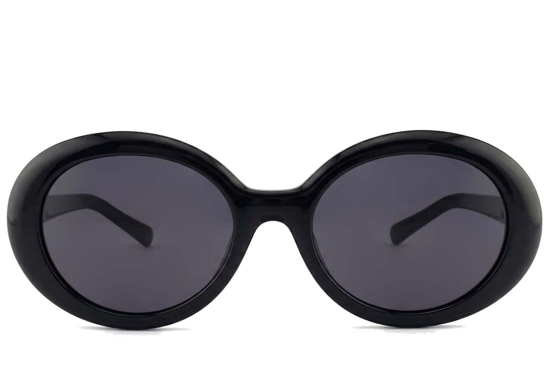 Oval Black Acetate Sunglasses #BS2012-1342