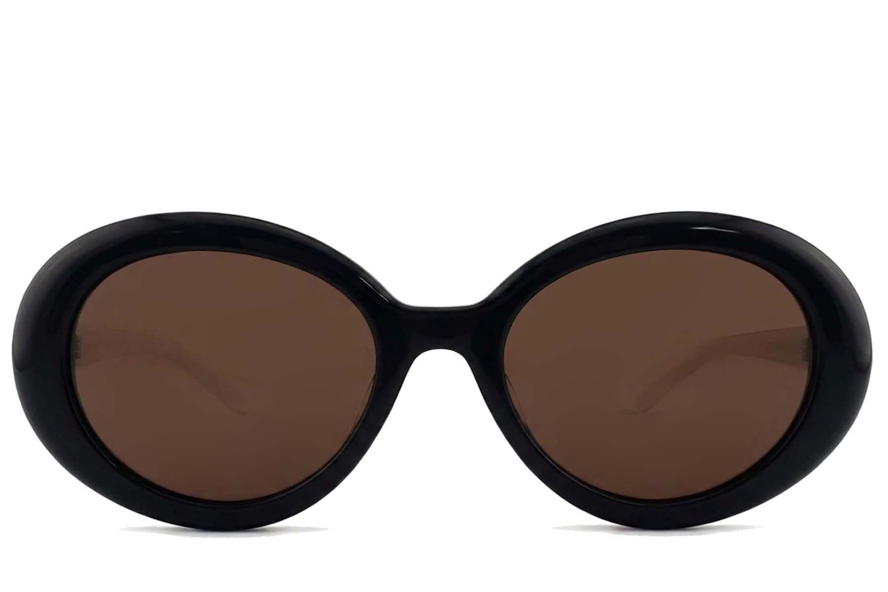 Oval Black Acetate Sunglasses #BS2012-1345