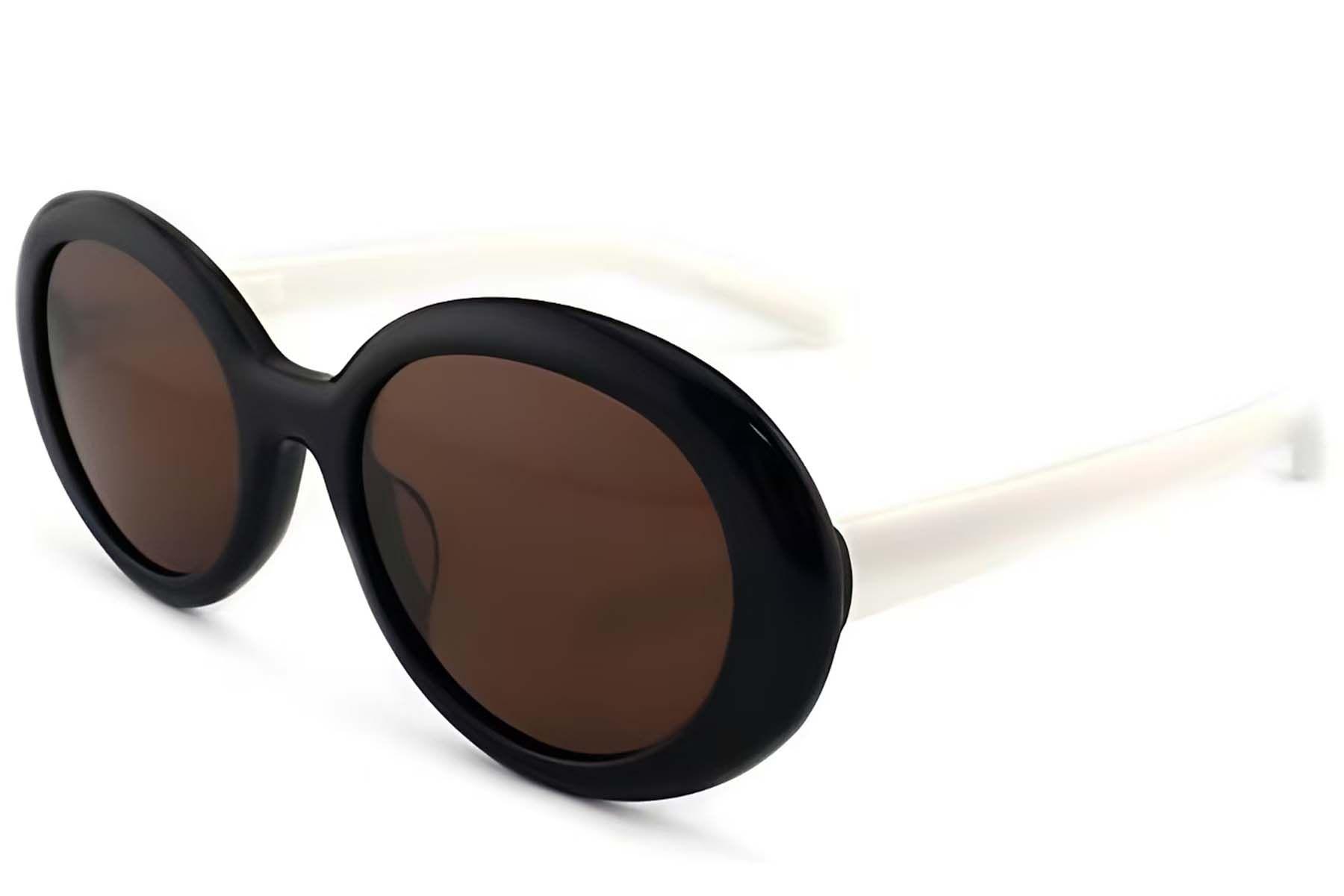 Oval Black Acetate Sunglasses #BS2012-1345