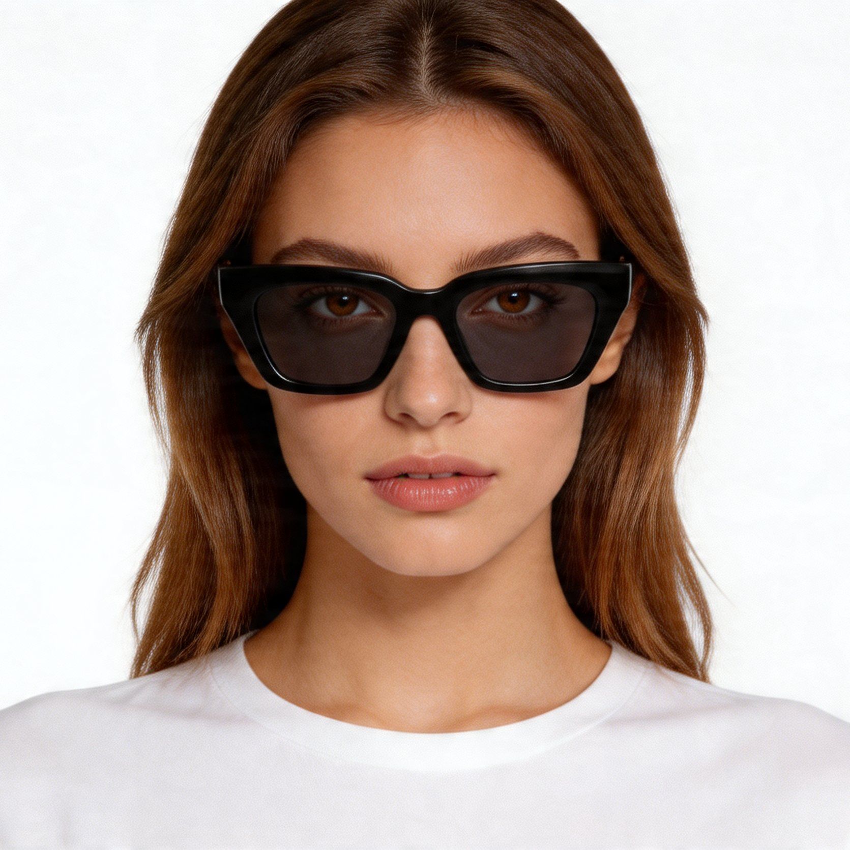 Rectangular Black Acetate Sunglasses #BS2012-1347