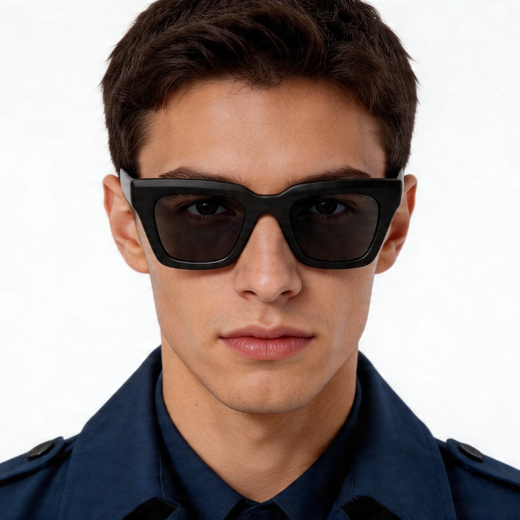 Rectangular Grey Acetate Sunglasses #BS2012-1349