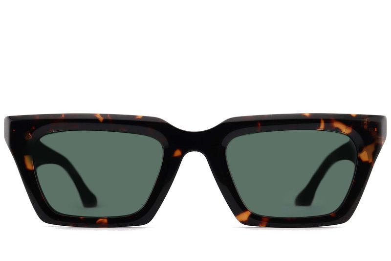 Rectangular Tortoiseshell Acetate Sunglasses #BS2012-1352
