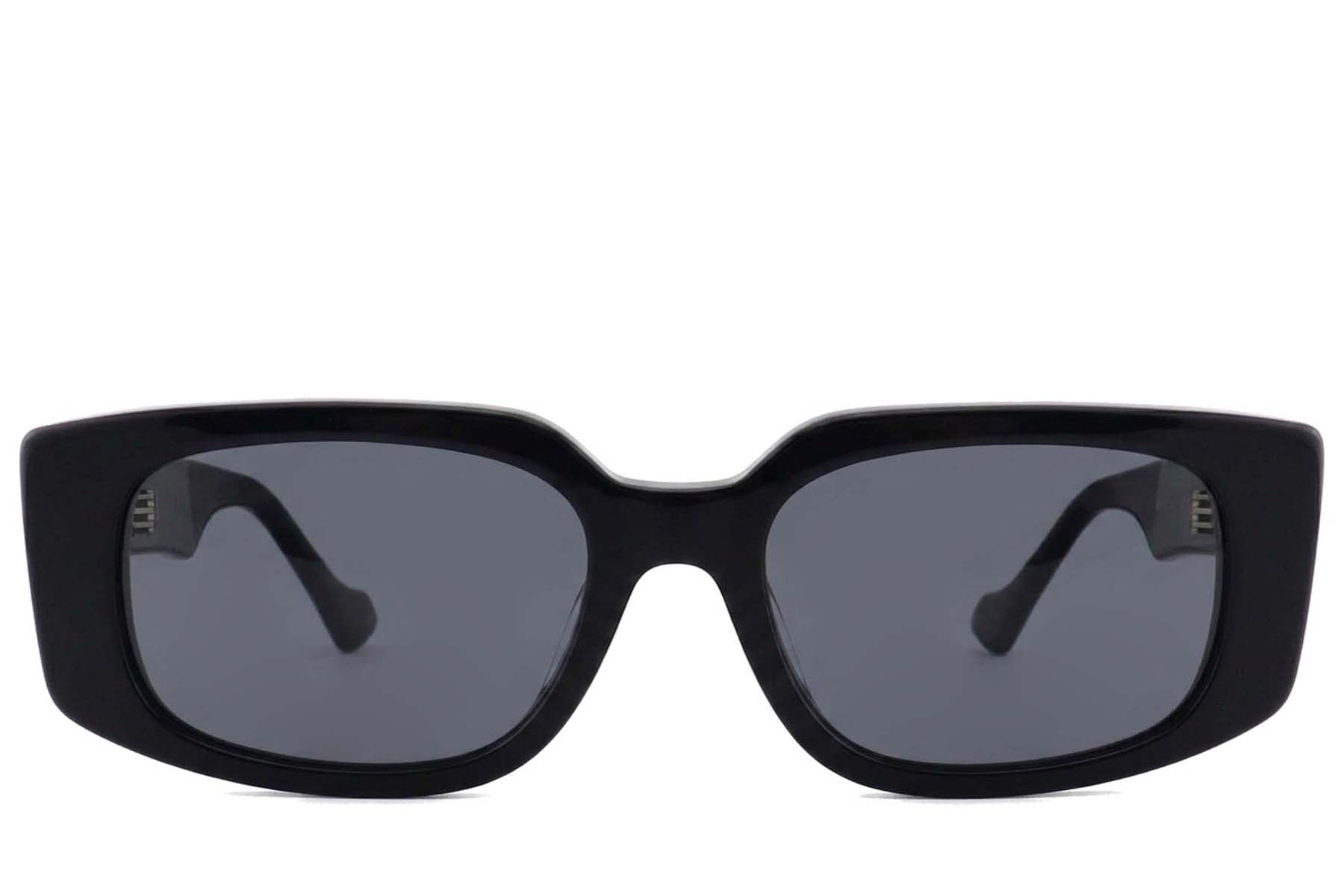 Rectangular Black Acetate Sunglasses #BS2012-1353