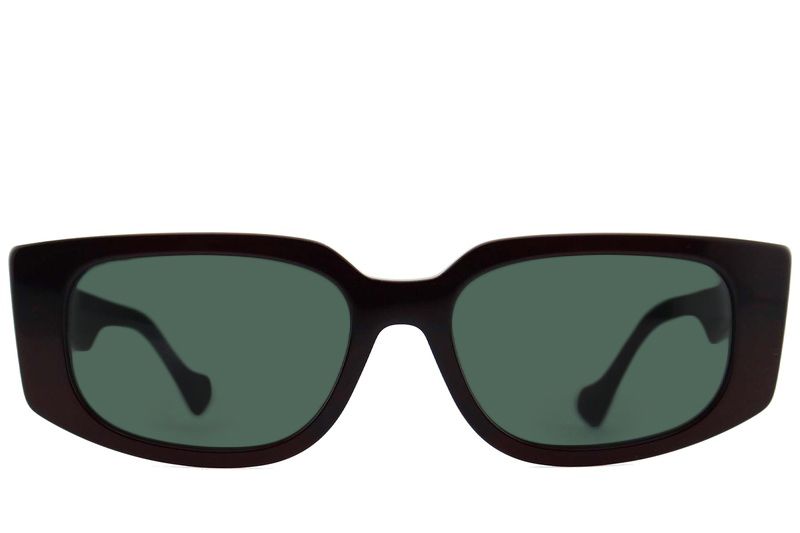 Gafas de sol rectangulares de acetato rojo #BS2012-1354