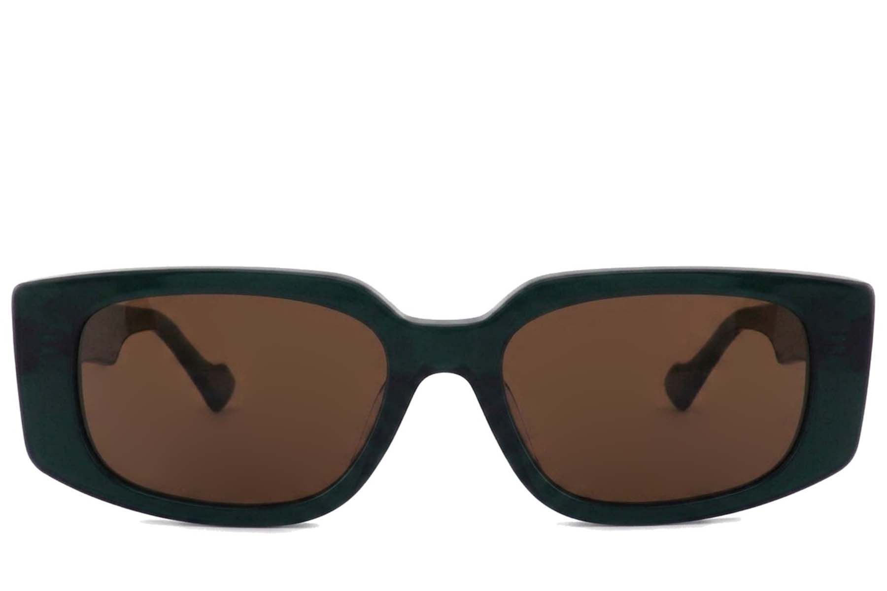 Rectangular Green Acetate Sunglasses #BS2012-1355