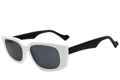 Gafas de sol rectangulares de acetato blanco #BS2012-1356