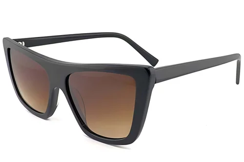 Lunettes de soleil papillon en acétate noir #BS2012-1358