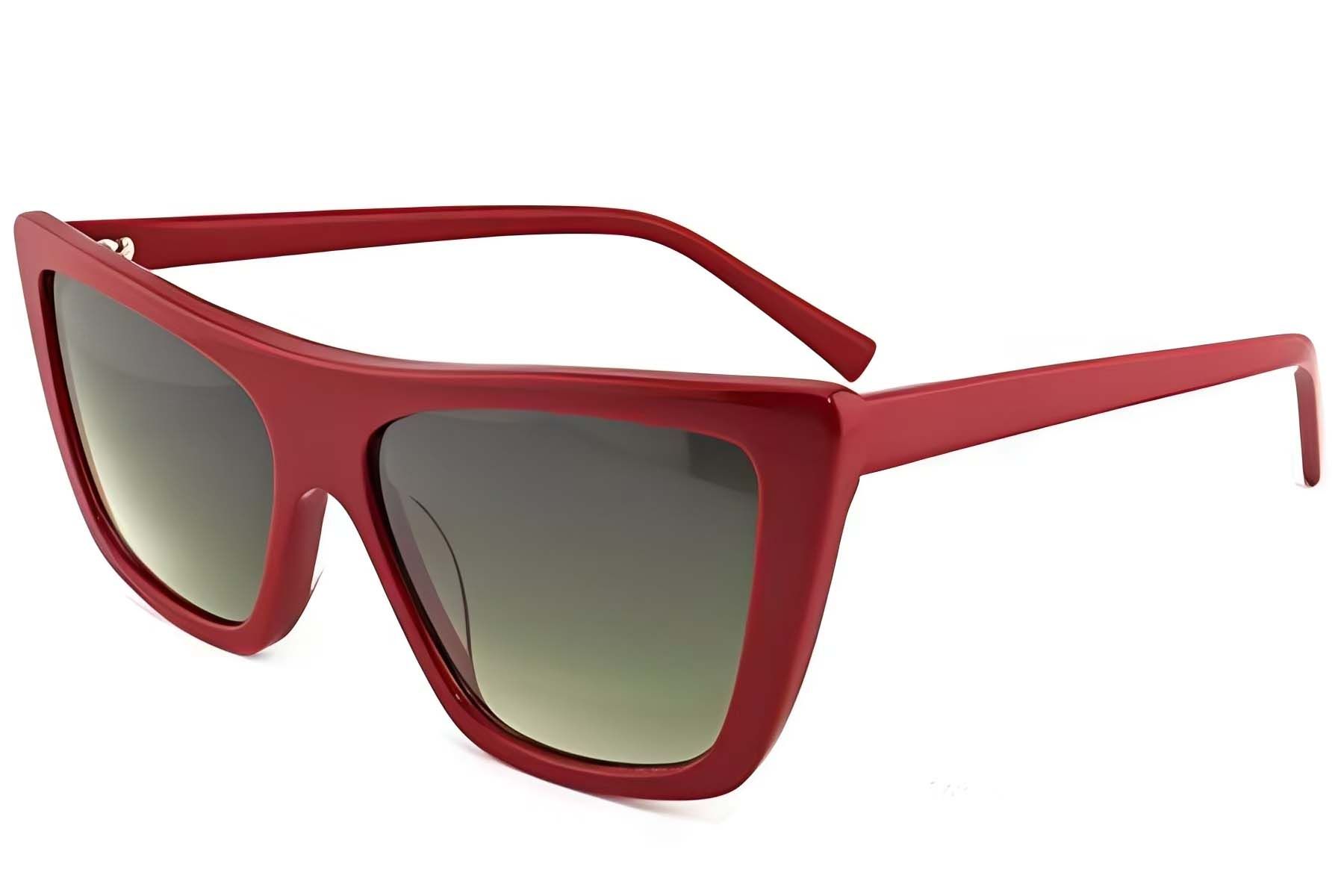 Lunettes de soleil papillon en acétate rouge #BS2012-1360