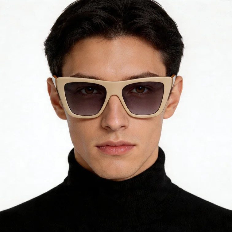Gafas de sol de acetato amarillo con forma de mariposa #BS2012-1361