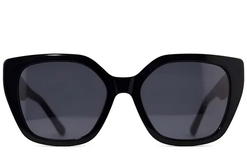 Geometric Black Acetate Sunglasses #BS2012-1362