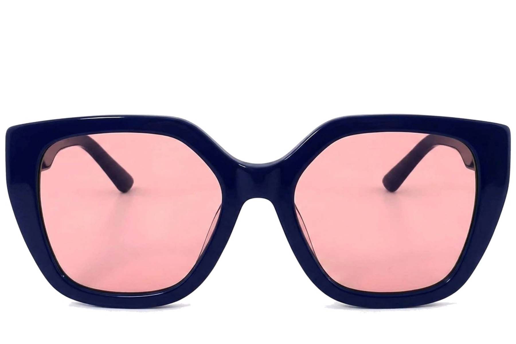 Geometric Blue Acetate Sunglasses #BS2012-1364