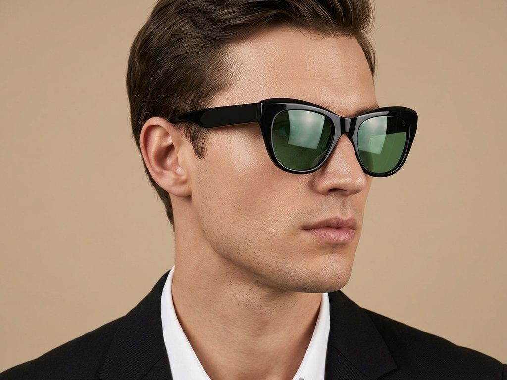 Occhiali da sole Butterfly in acetato nero #BS2012-1367