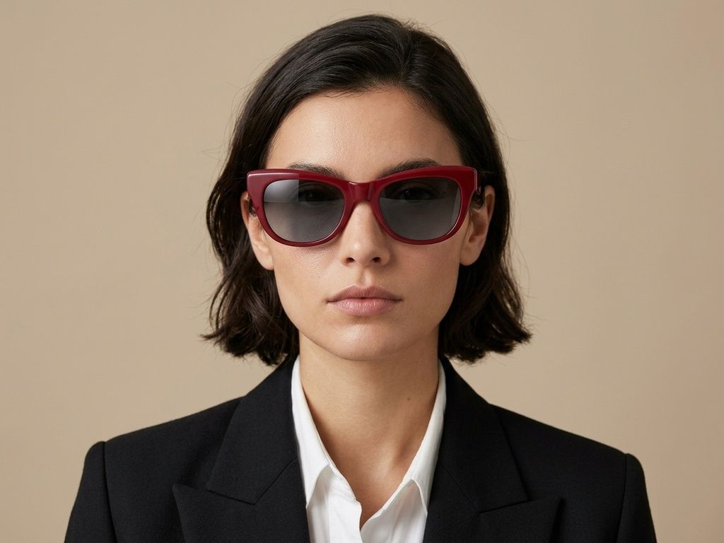 Butterfly Red Acetate Sunglasses #BS2012-1369