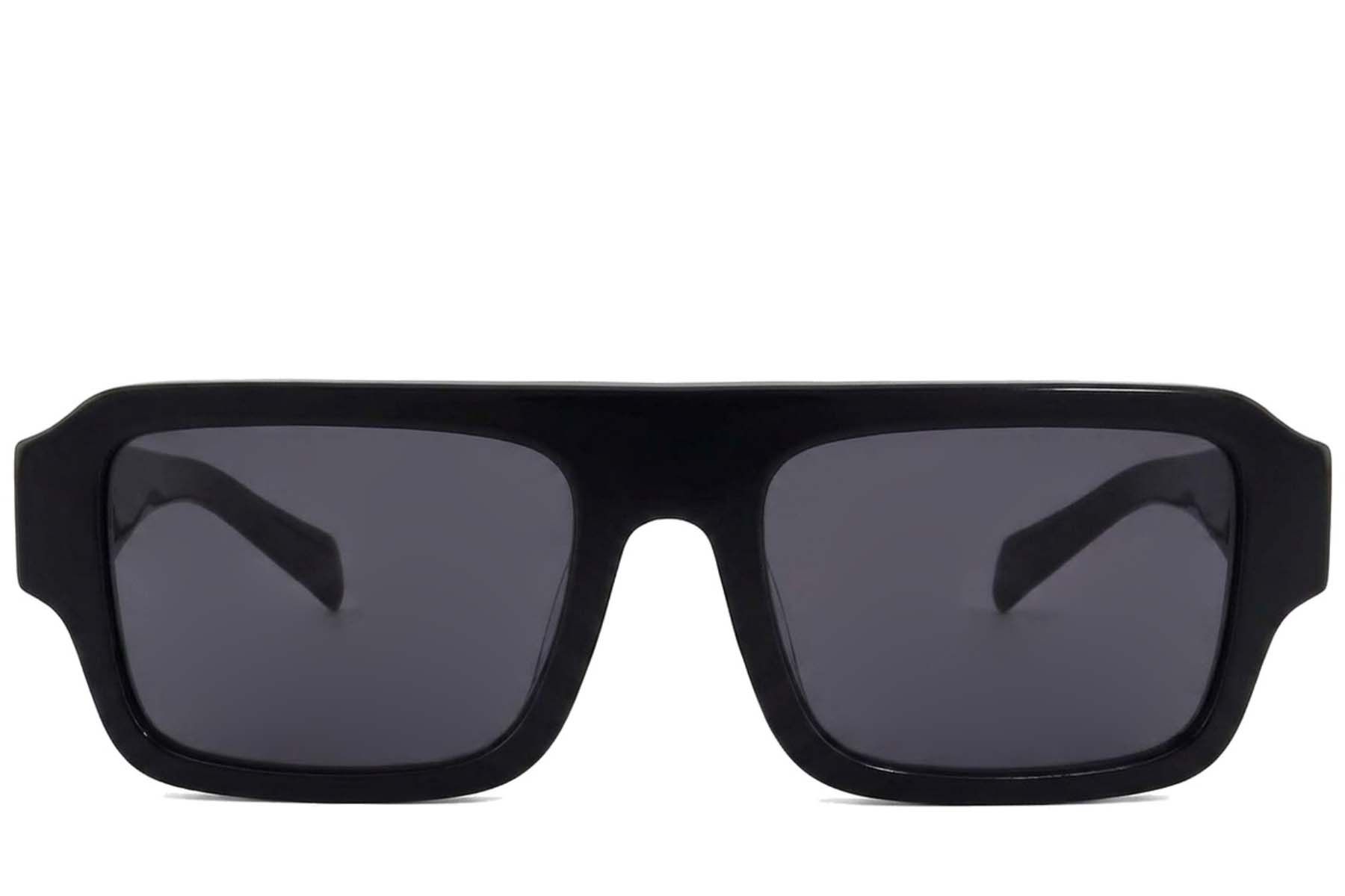 Aviator Black Acetate Sunglasses #BS2012-1372