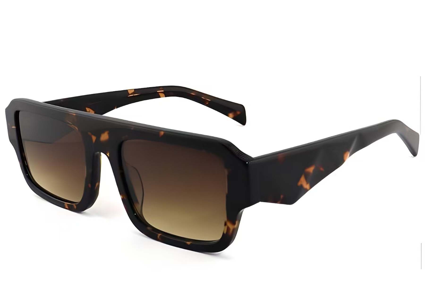 Occhiali da sole modello aviatore in acetato tartarugato #BS2012-1374