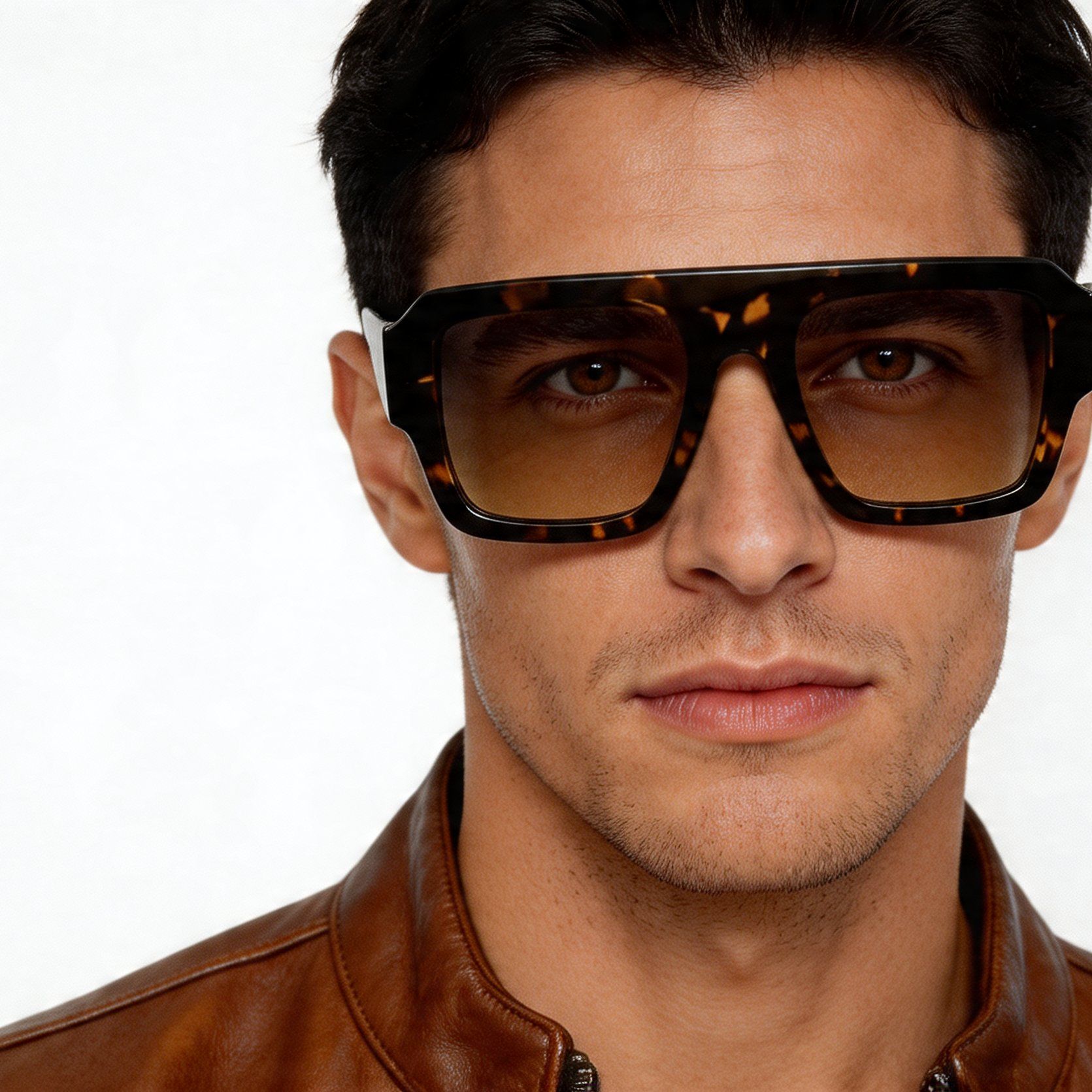 Aviator Tortoiseshell Acetate Sunglasses #BS2012-1374