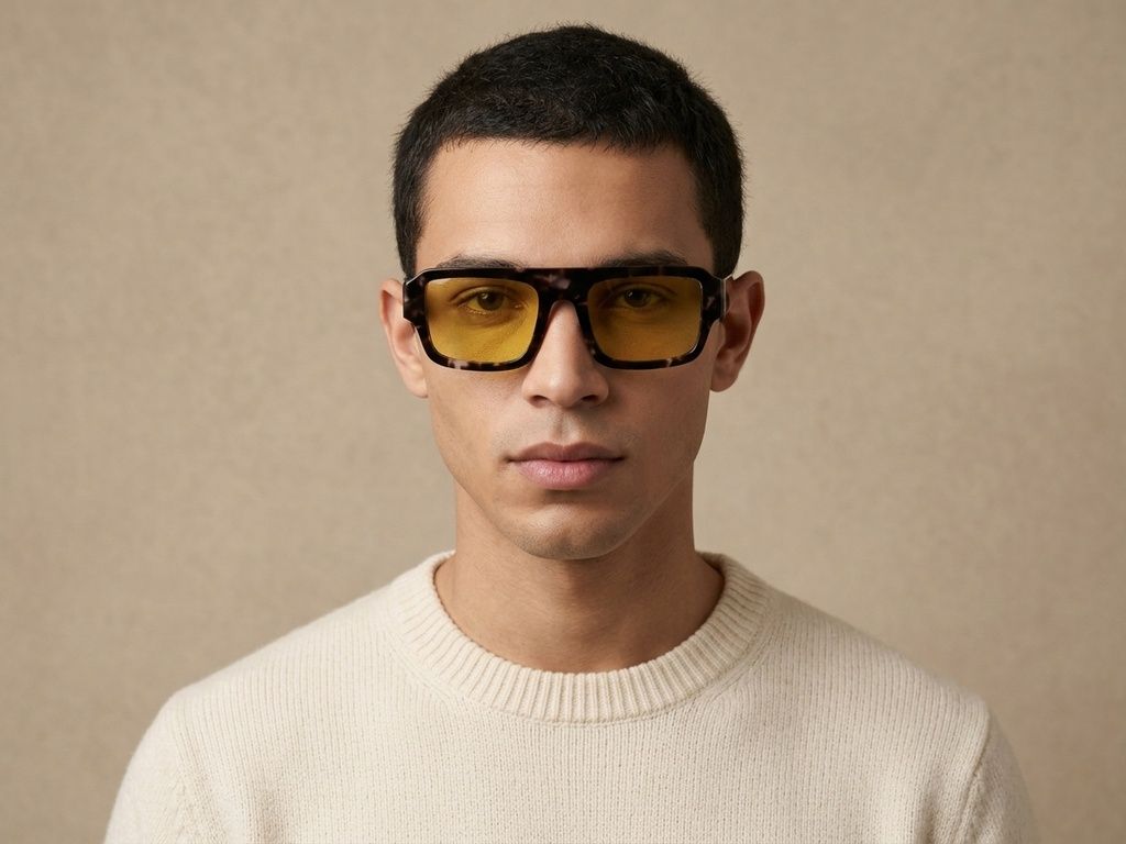 Aviator Tortoiseshell Acetate Sunglasses #BS2012-1375