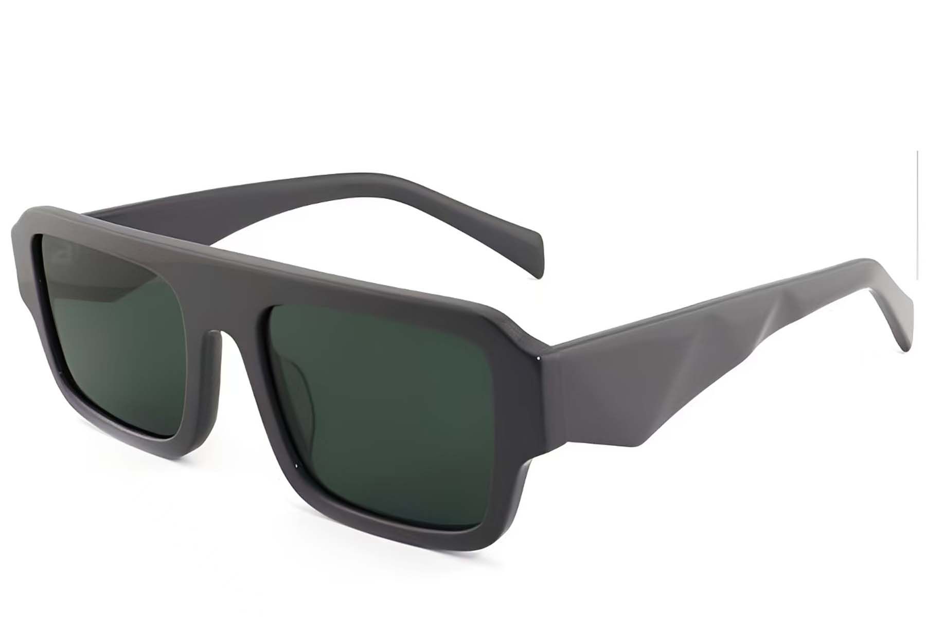 Aviator zonnebril van grijs acetaat #BS2012-1376