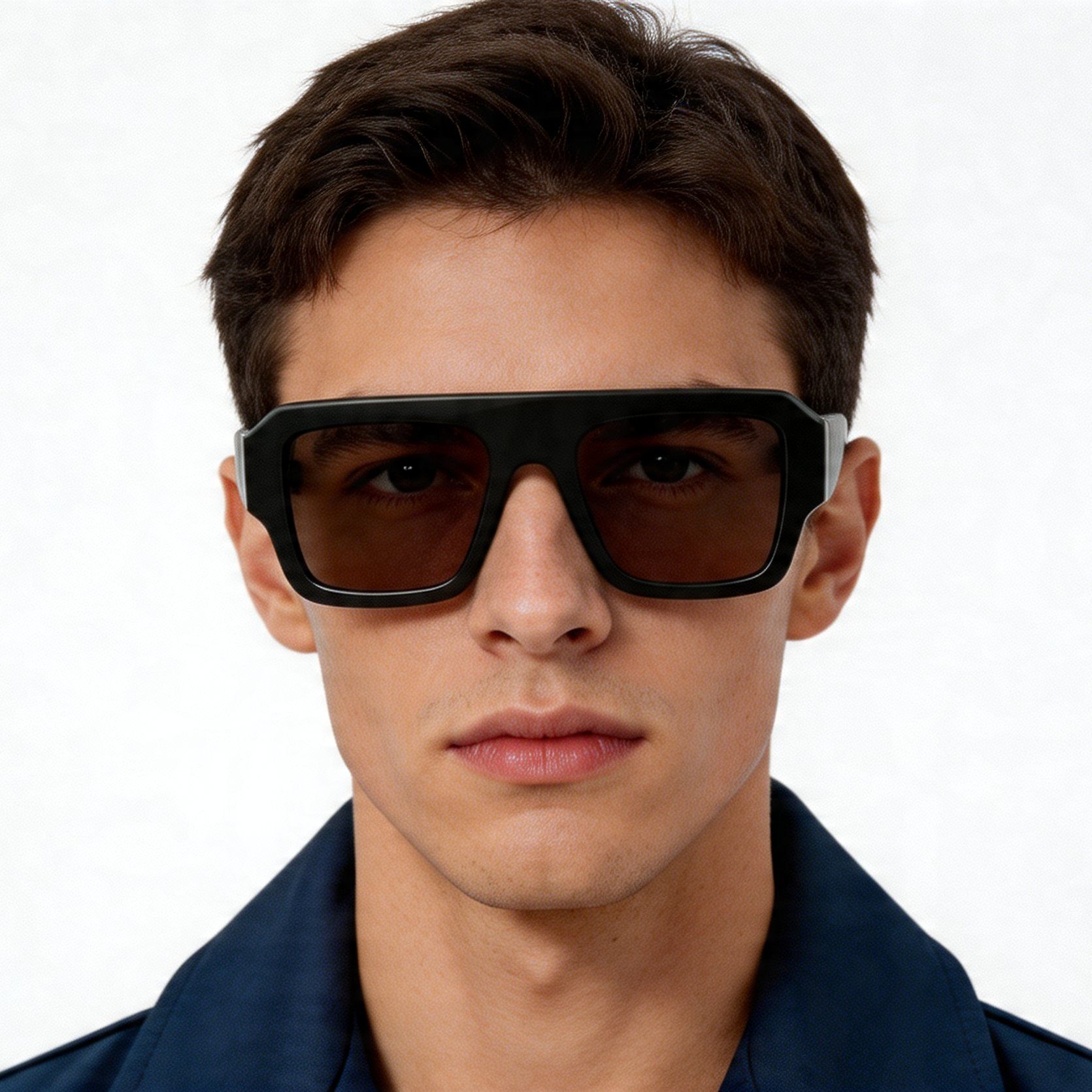 Occhiali da sole modello aviatore in acetato verde #BS2012-1377