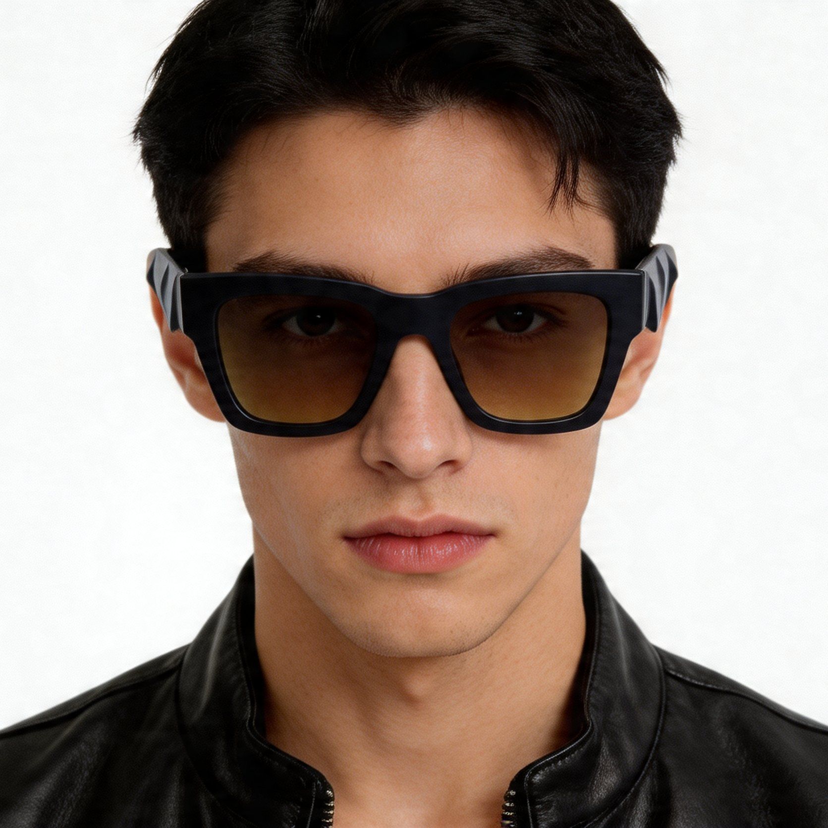 Rectangular Blue Acetate Sunglasses #BS2012-1382